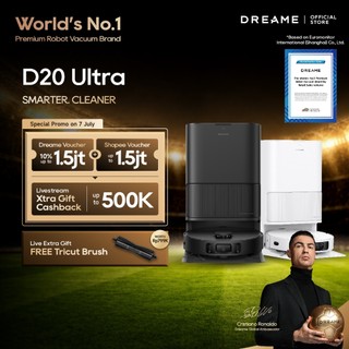 [World's No.1 Premium Robot Vacuum] Dreame D20 Ultra Robot Vacuum | 13,000Pa Suction | DuoScrub Mopping | All-in-One PowerDock | 3DAdapt Avoidance