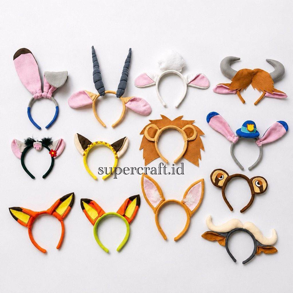ที่คาดผมคอสเพลย์ Zootopia ตัวละคร Judy Hopps Nick Wilde Chief Bogo หนัง Felt แฮนด์เมด สําหรับเด็กและผู้ใหญ่