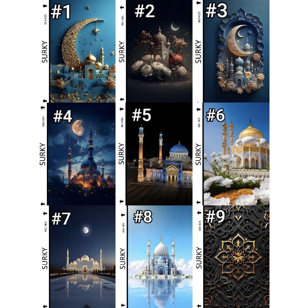 GASKIN MOSQUE IMAGE, 3D RAISED IMAGE ตัวป้องกันเชื้อราสําหรับโทรศัพท์มือถือ