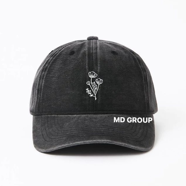 Distro Washed Caps BUNGA Casual Sport Baseball Caps for Men and Women - Denim Motif Baseball Caps WA