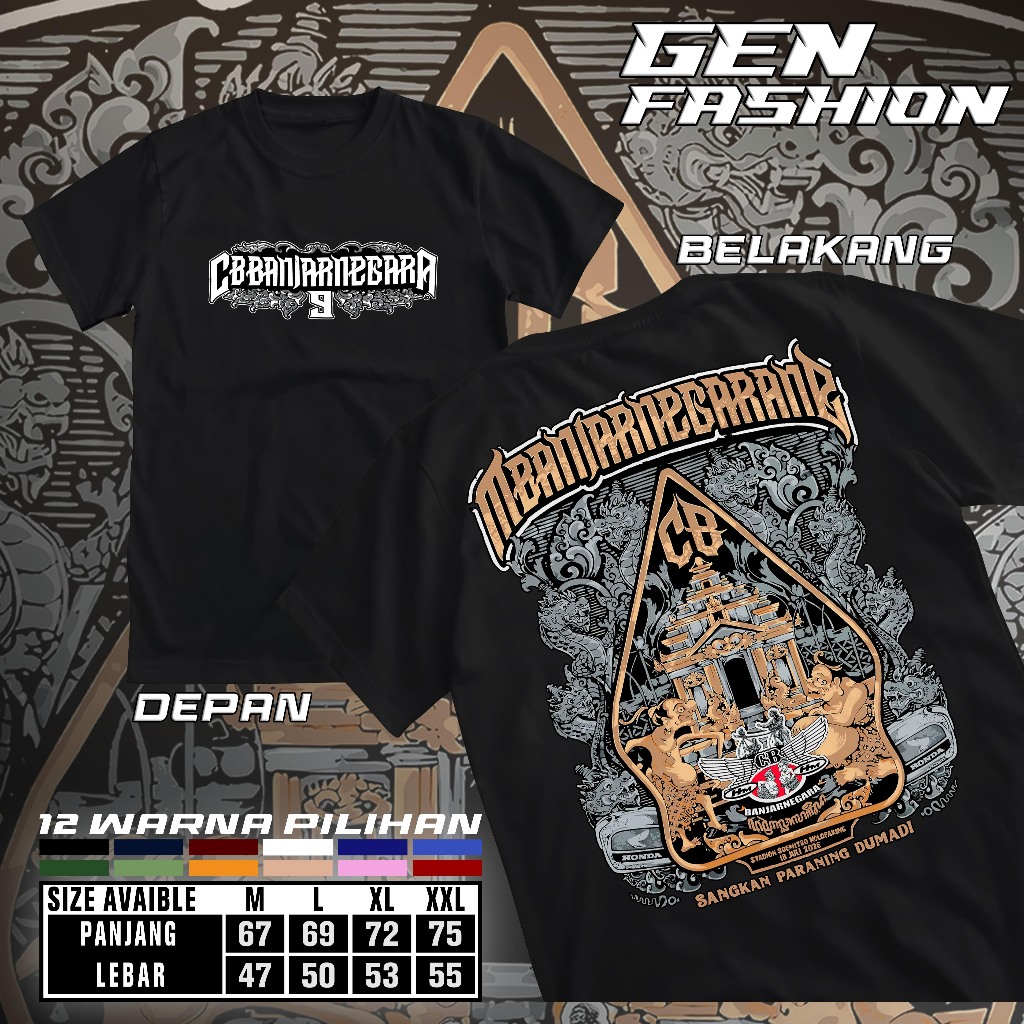 เสื้อยืดกิจกรรม CB BANJARNEGARA ใหม่ล่าสุด 9TH Anniversary 18 JULY 2026