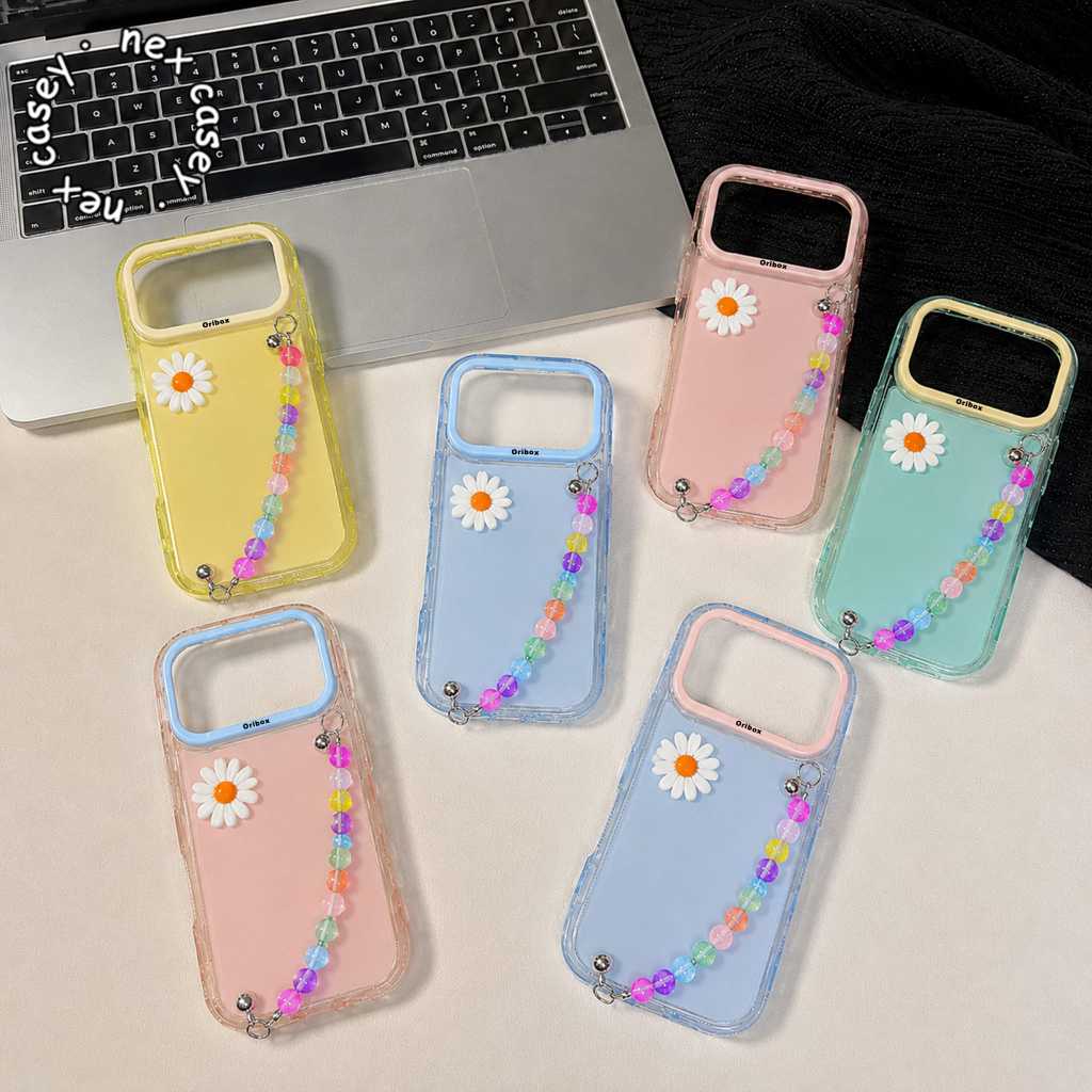 GC27 DAISY CHARMING BEADED MOTIF 2 IN 1 สี MACARON CASE สําหรับ OPPO A1K A3S A3X A5 A5i A5S A5X A5 2