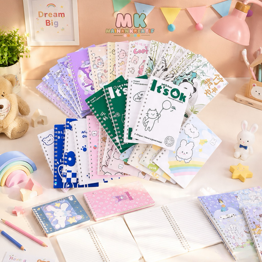 MK638 A5 Size Diary Spiral A5 Character / Notebook / School Childrens Notebook / cute Notebook