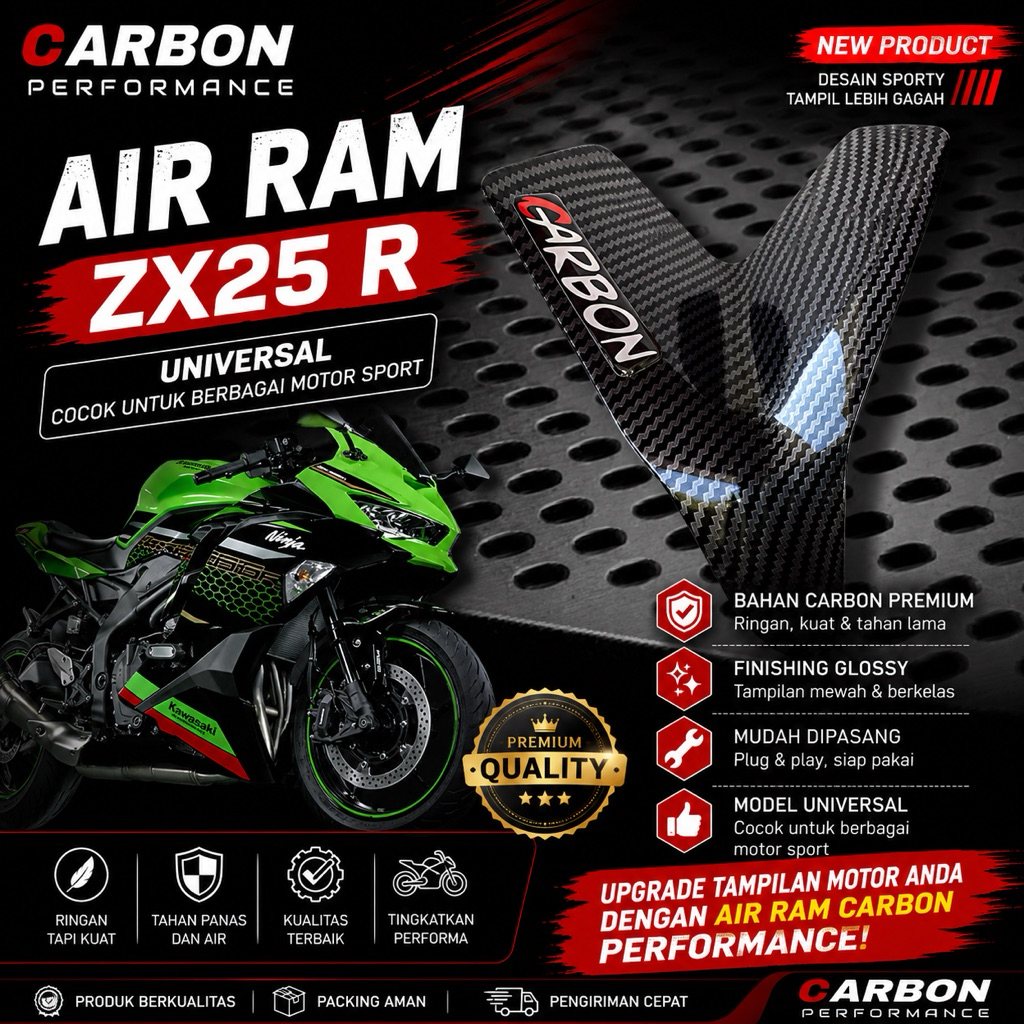 AIR RAM ZX 25 R CARBON GLOSSY แอร์แรม zx 25 r คาร์บอน wtp zx 25 r แอร์แรม