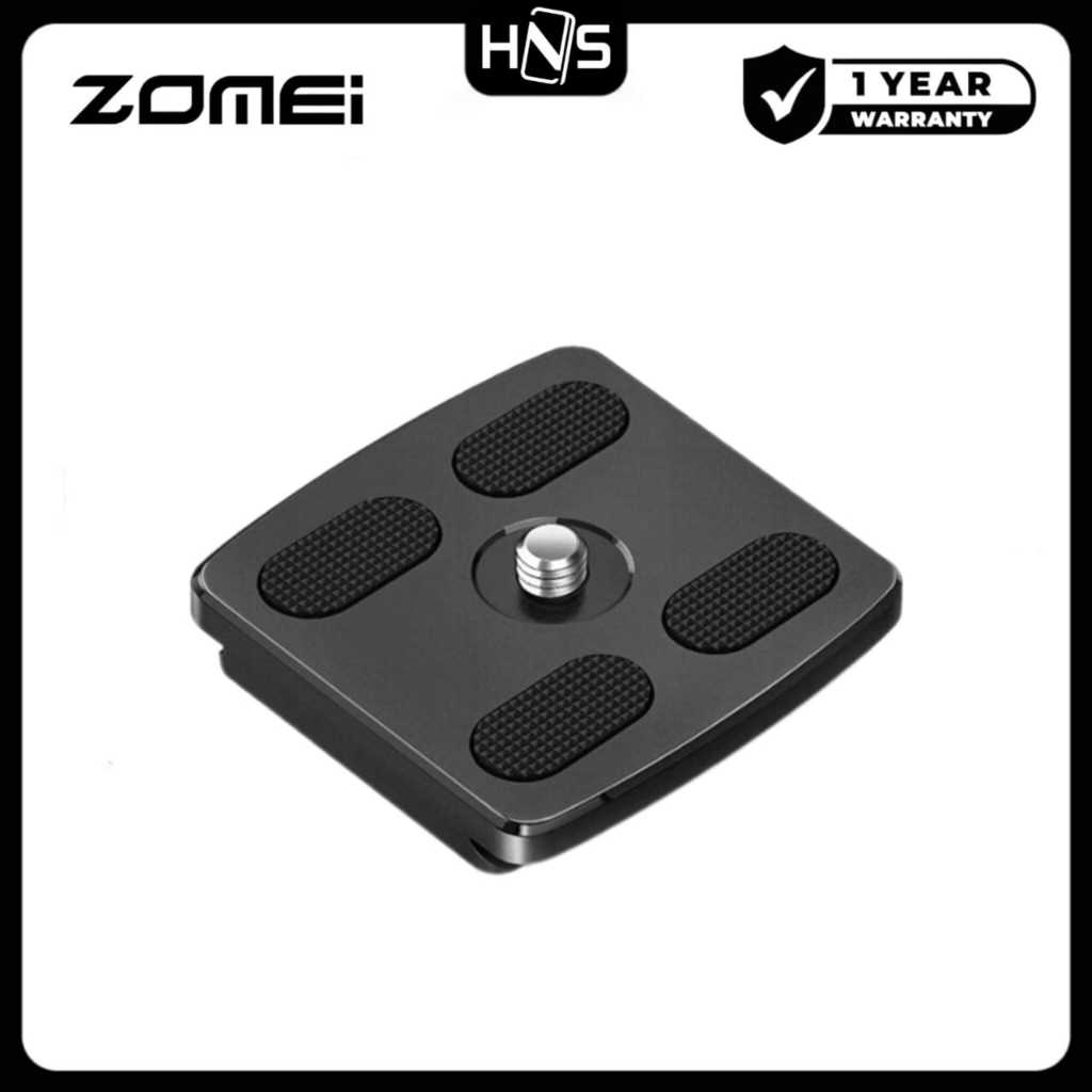 ZOMEI แผ่นยึดแบบปลดเร็วโลหะสําหรับขาตั้งกล้อง Q555, Q666, Z818, M5