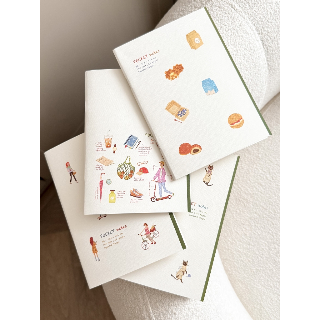 Notebook / B6 Notebook / Small Box Book / Small Notebook / DOODLE STRIPE NOTEBOOK B6