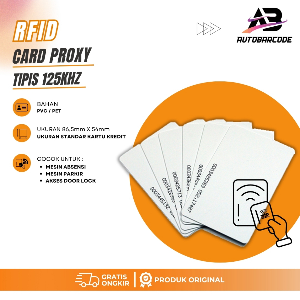 MESIN RFID Card Proxy RFID Card 125Khz PROXIMITY Attendance Machine Card Access Door Lock 125 Khz