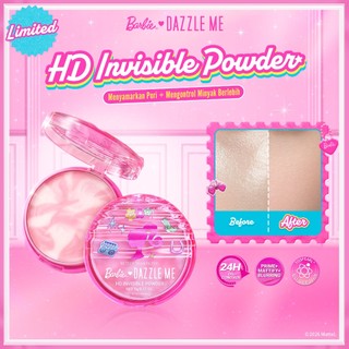 [EXCLUSIVE] Barbie x DAZZLE ME Better Than Filter HD Invisible Powder 24H Dual Oil Control hasil akhir bebas bedak menghasilkan tampilan halus bebas kilap hingga 24 jam-serta menyamarkan pori-pori dan garis-garis halus