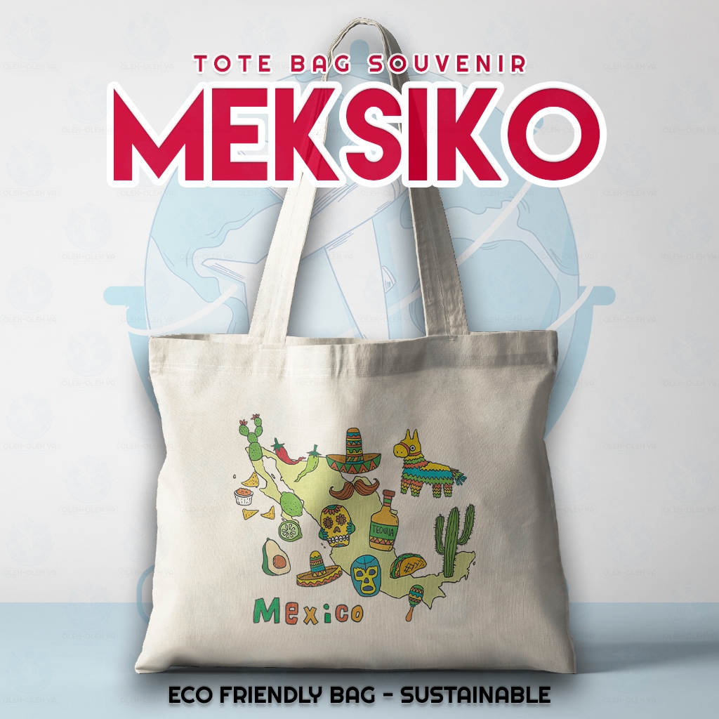 ของที่ระลึก ของที่ระลึก Tote Bag Mexican Overseas - ของที่ระลึก Tote Bag Mexican Landmark City Cultu