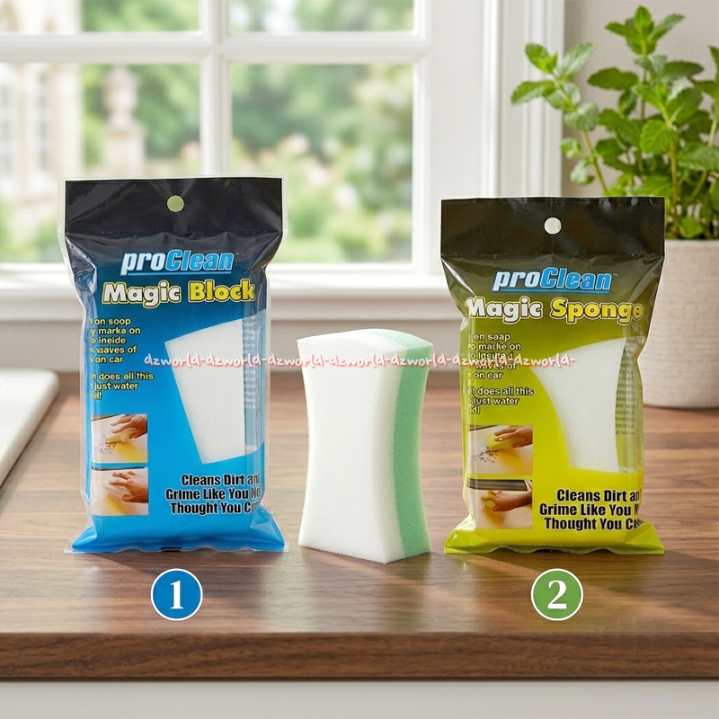 Proclean Block ฟองน้ําโฟมสําหรับทําความสะอาดสกปรกคราบสิ่งสกปรก, การลบความยาก, ฟองน้ําทําความสะอาด Pr