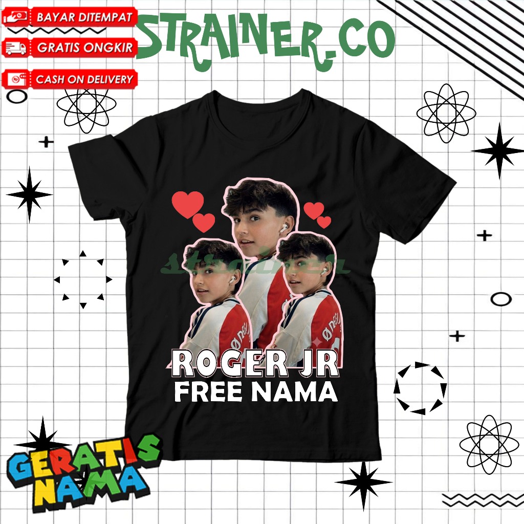 Roger Jr Inter Miami เสื้อยืดเด็ก COOL - Roger JR Motif เสื้อผ้าเด็กผู้หญิงน่ารัก Cool Viral UNISEX 
