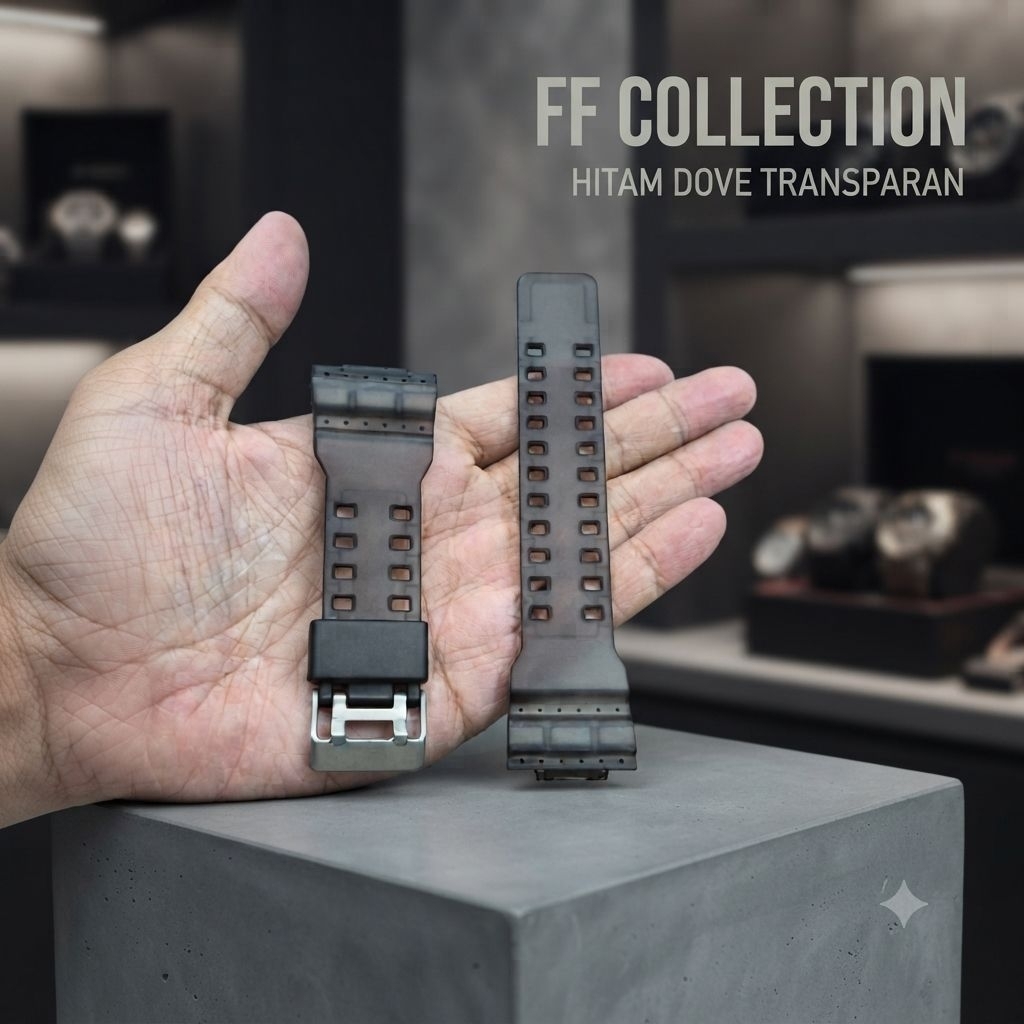 FF ORIGINAL QUALITY WATCH STRAP TRANSPARENT GOLD BUCKLE CASIO G-SHOCK GA-100 GA-110 GA-120 GA-200 GA