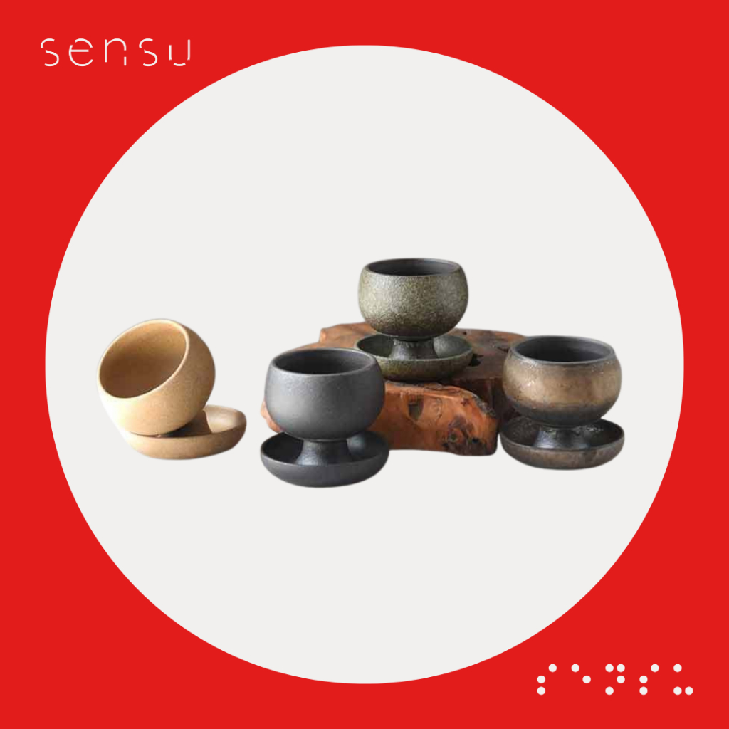 ถ้วยลาเต้ Oboro SENSU Ishi - ชุดถ้วยเซรามิกสําหรับกาแฟลาเต้