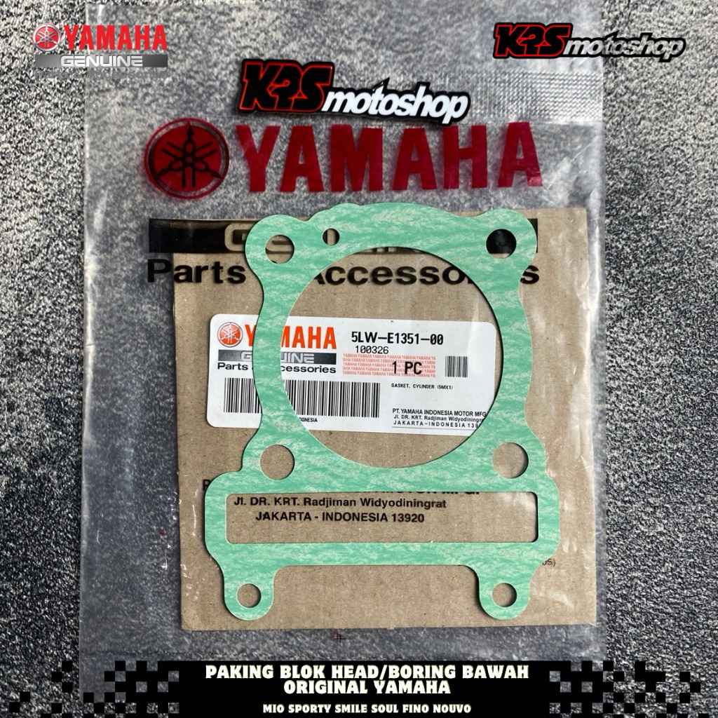 LOWER BORING GASKET CYLINDER GASKET 5LW-E1351-00 YAMAHA MIO SPORTY SMILE FINO NOUVO SOUL ORIGINAL YG