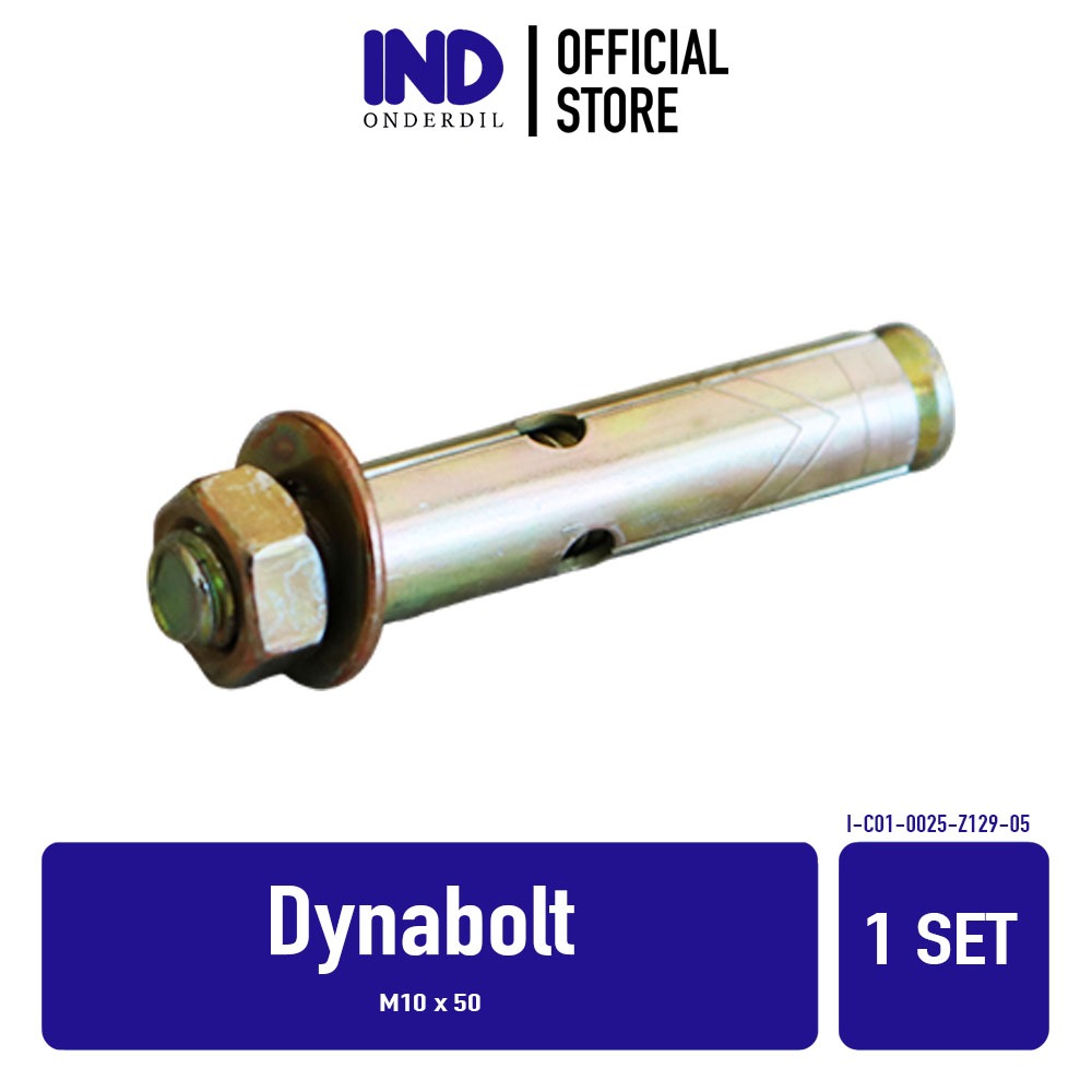 1 PC IND Dynabolt อะไหล่ M10 x 50 Baud คอนกรีต Bolt สกรู Ramset Dyna Bolt Bold Dinabol Anchor 10 มม.