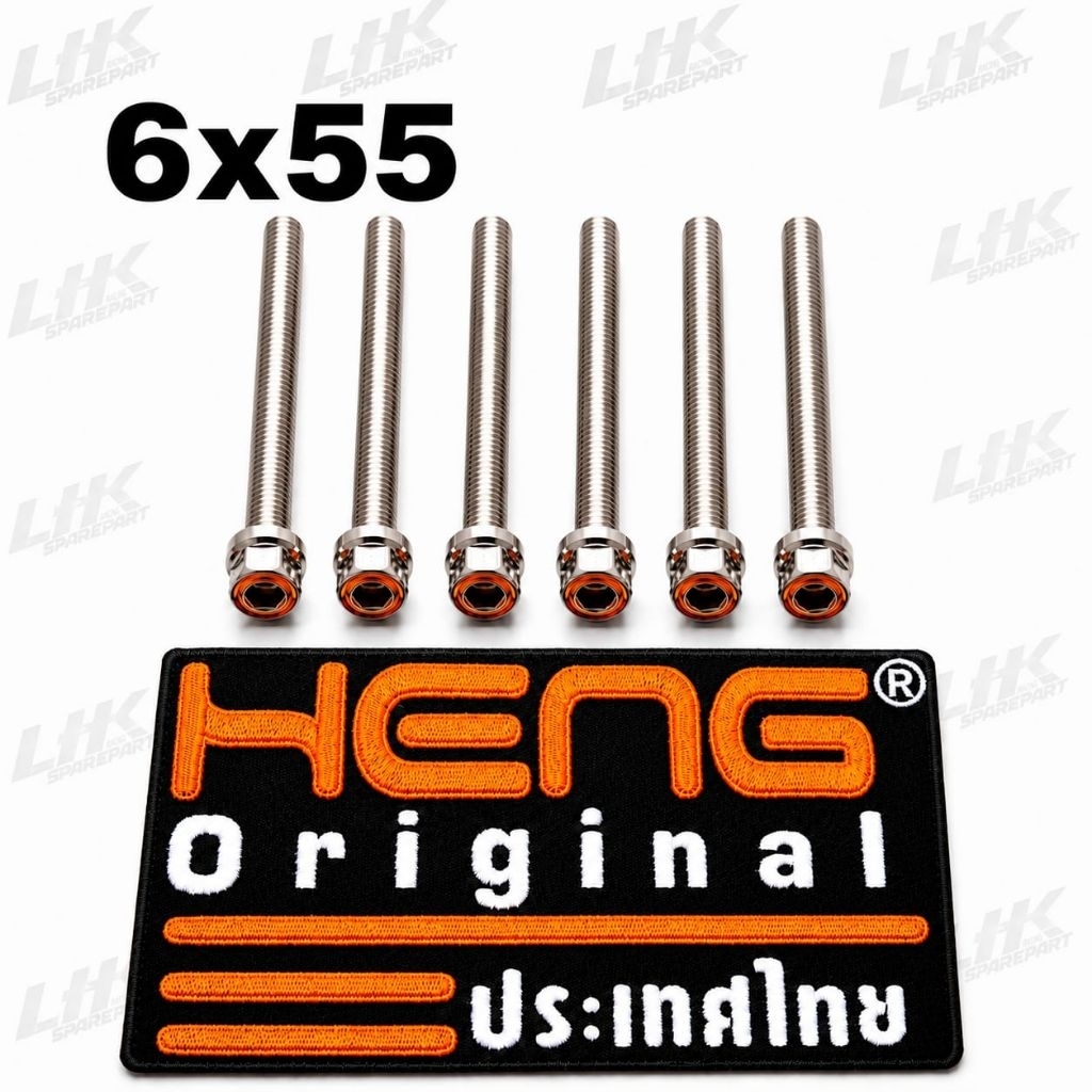 Probolt Bolts 2 คีย์ 2 ปุ่มสแตนเลส 6x55 ด้าย 10 ความยาว 5.5 ซม. Original Heng Thailand