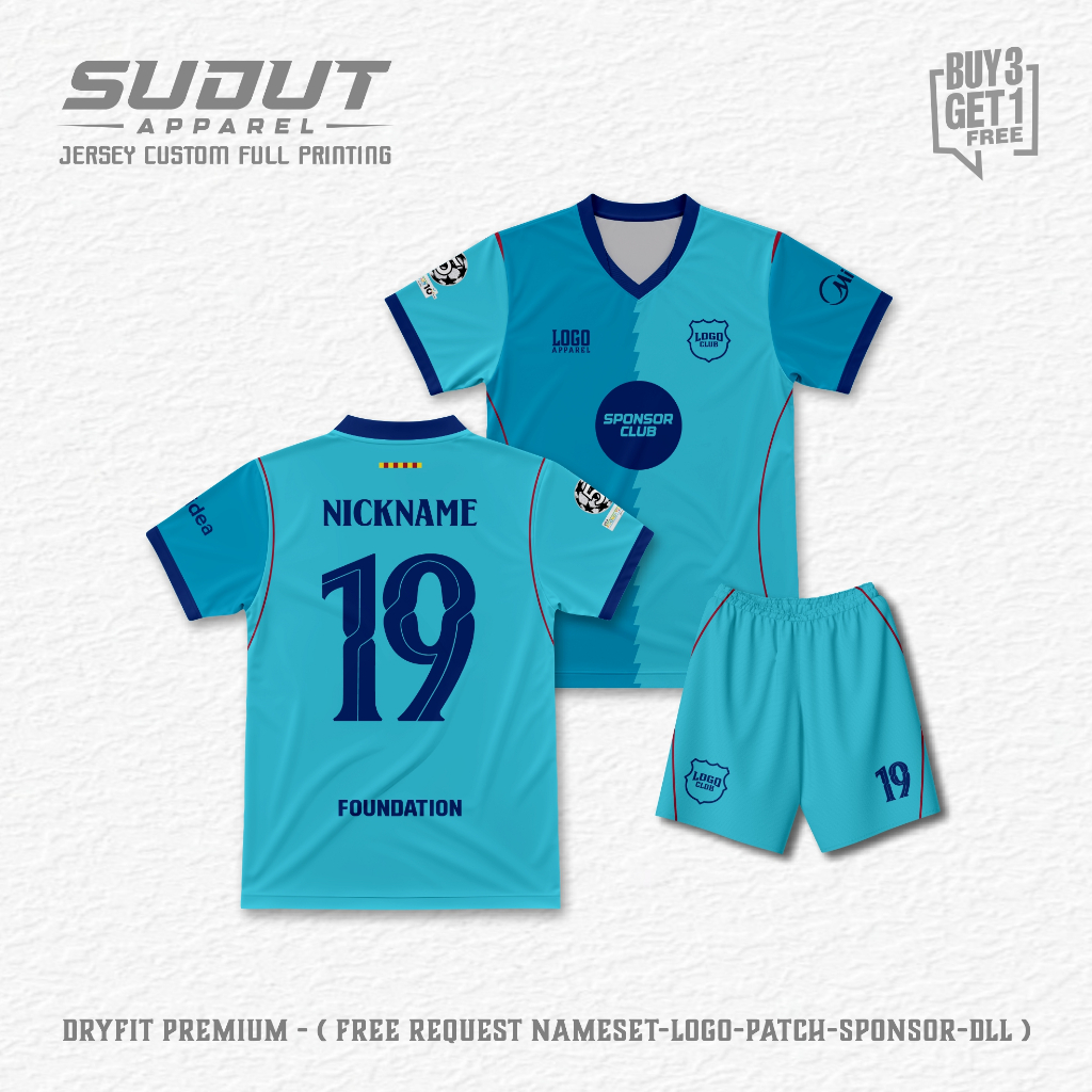 FANTASY BRCLN THIRD SPORT CUSTOM FOOTBALL JERSEY 26-27 พิมพ์เต็ม I ฟรี NAME & NUMBER I CORNER APPARE