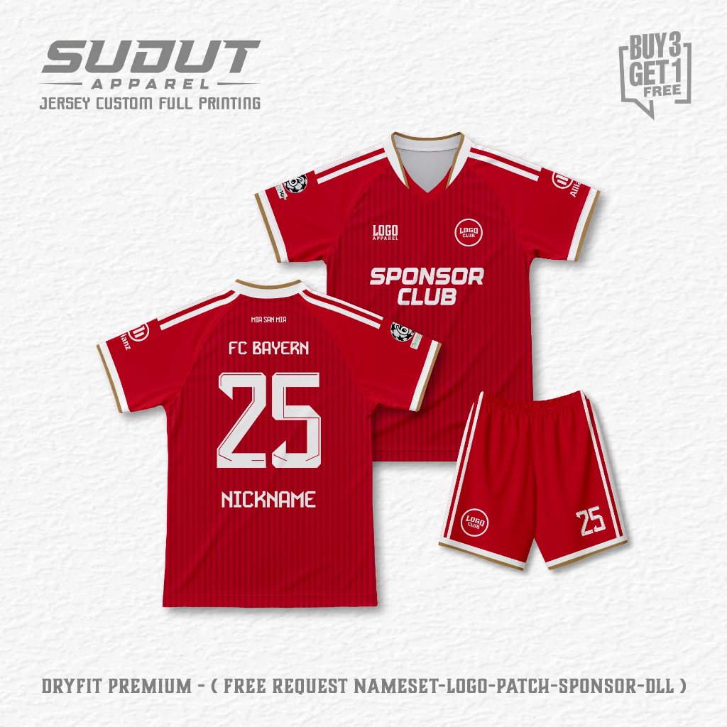 FANTASY MNCH HOME SPORT CUSTOM JERSEY 26-27 พิมพ์เต็ม I ฟรี NAME & NUMBER I CORNER APPAREL
