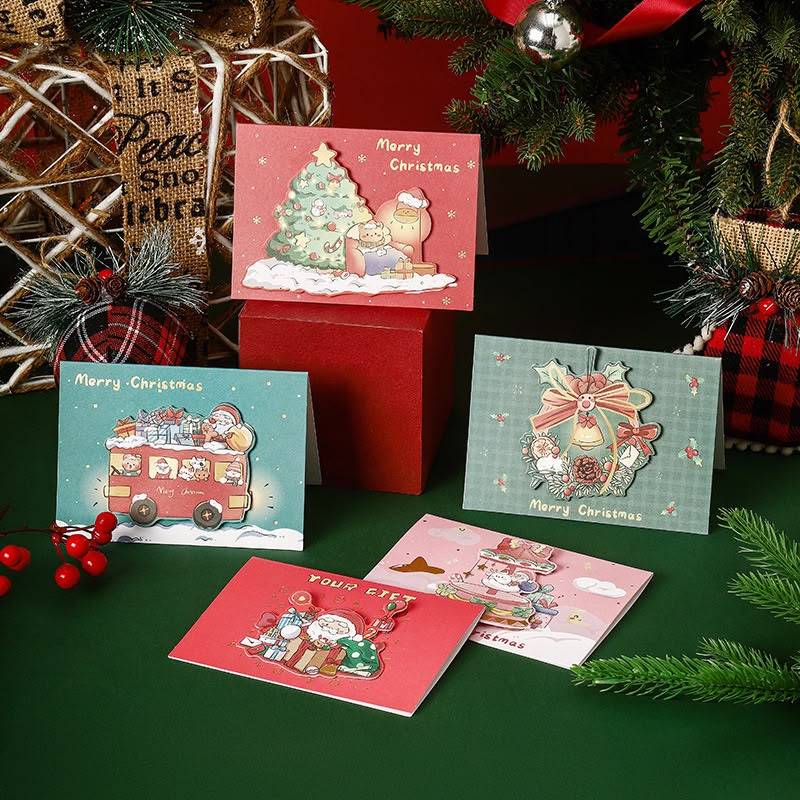 GC009 | การ์ดงอกต้นไม้คริสต์มาส 3 มิติ | HAPPY CHRISTMAS และการ์ดงอกปีใหม่ | การ์ด CHRISTMAS HAMPERS