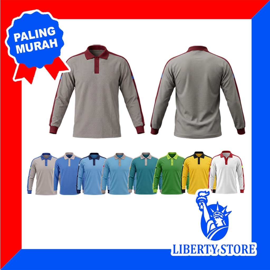 KATUN LIBERTY 21 เสื้อยืดแขนยาวกีฬาคอปก ADS WAFEL COTTON