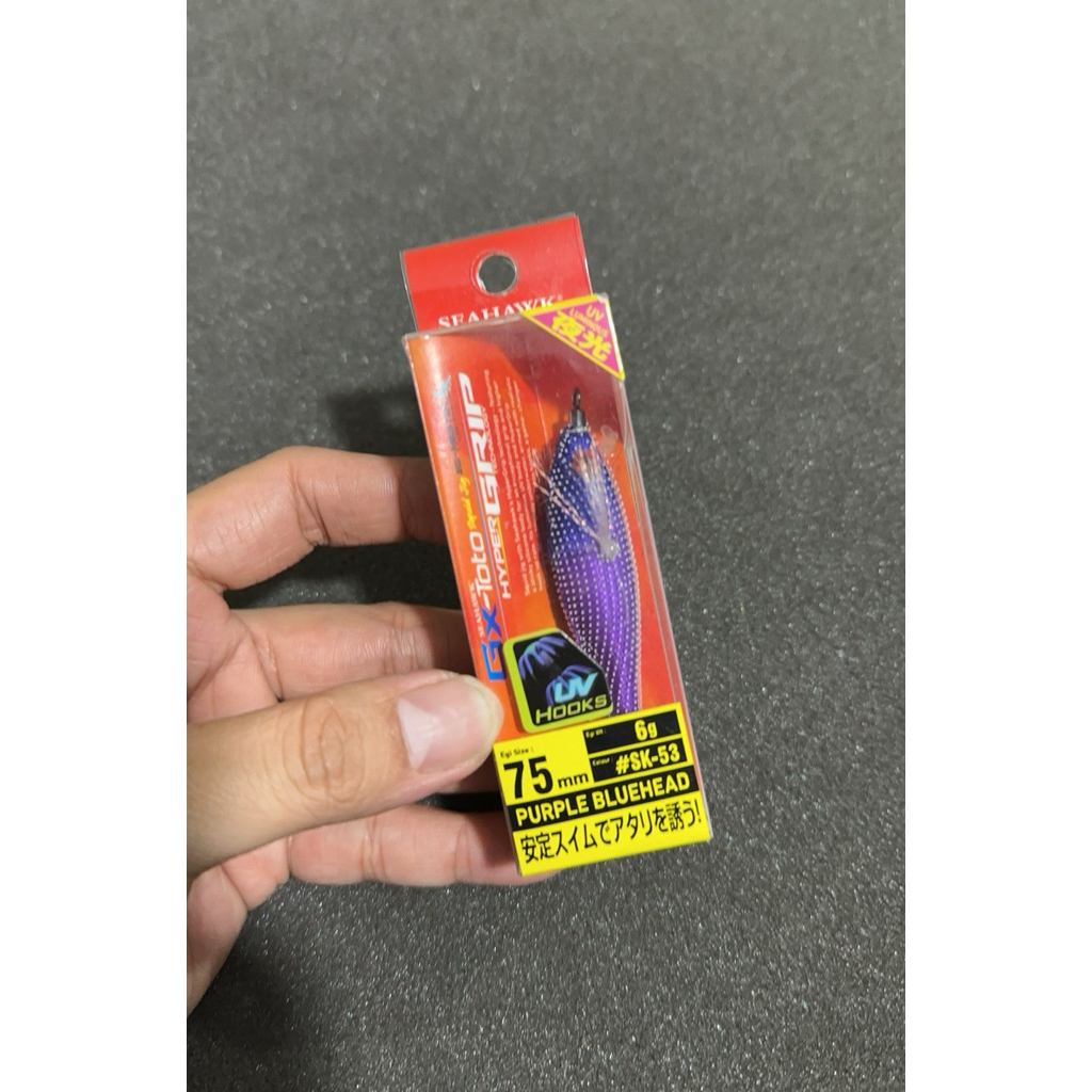 REMAINING 1 ชิ้น SQUID JIG SEAHAWK GX-TOTO LUMINOUS BAIT 75 มม. 6 กรัม