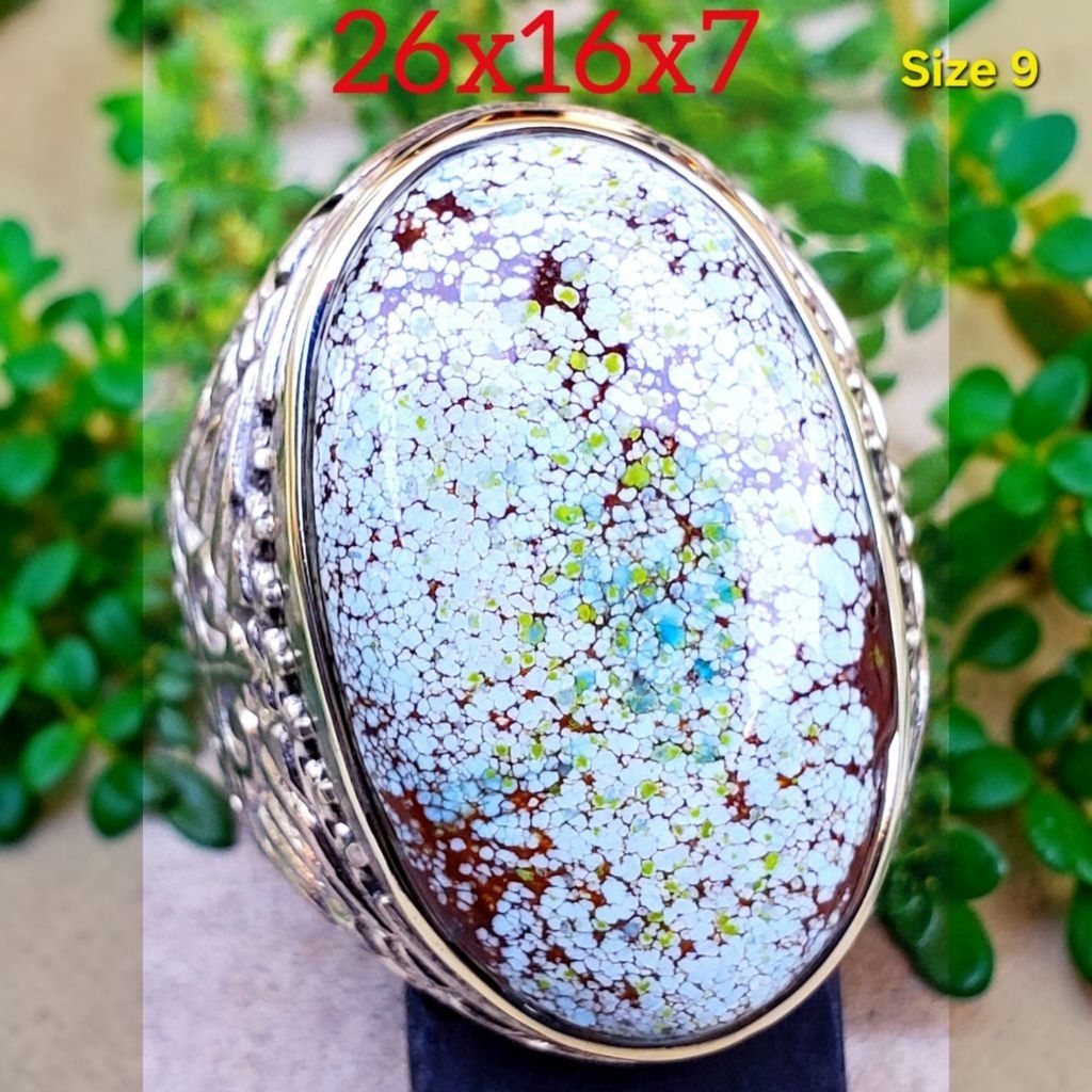 หินธรรมชาติ Turquoise Mugen Luxury Wutah Rice - Dim 26x16x7 Size 9