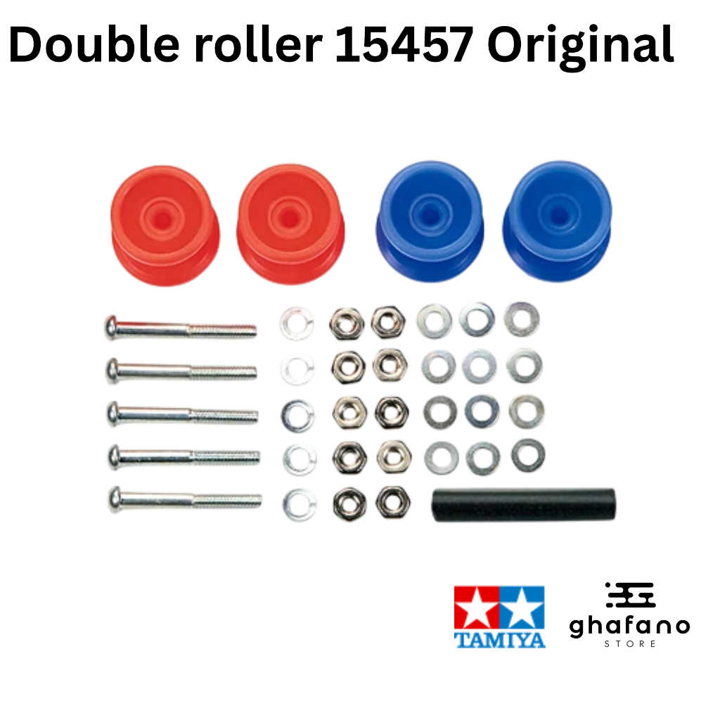 Tamiya 15457 ลูกกลิ้งคู่พลาสติกแรงเสียดทานต่ํา 13-12 มม. (ลูกกลิ้งมังกร)
