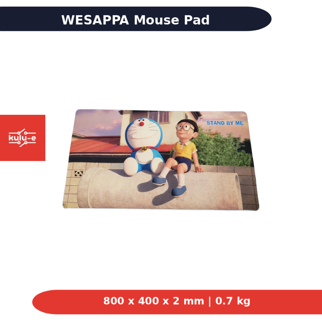 WESAPPA แผ่นรองเมาส์ XL กันลื่นโดราเอมอนโต๊ะเขียนหนังสือ 800x400x Bigbear Dingang Cat WS151 หลายสี 2