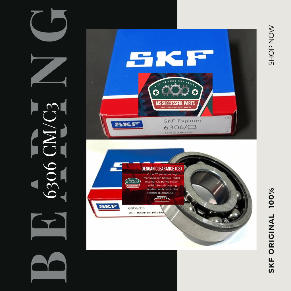 BEARING KRUK AS 6306 C3 SKF ORIGINAL 6306C3