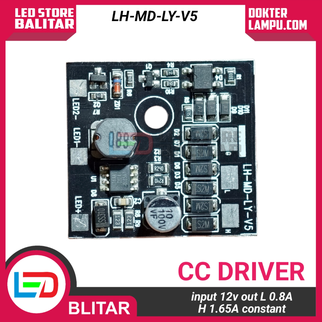 CC DRIVER INPUT 12V OUT L0.8A H1.65A สําหรับ DAMAGED LED DRIVER REPLACEMENT และ DIY PROJECT