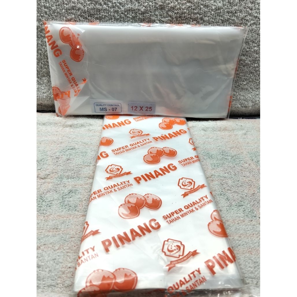 SUPER PINANG PE BAG 12X25 พลาสติก PE (ราคาต่อ 1 แพ็ค)