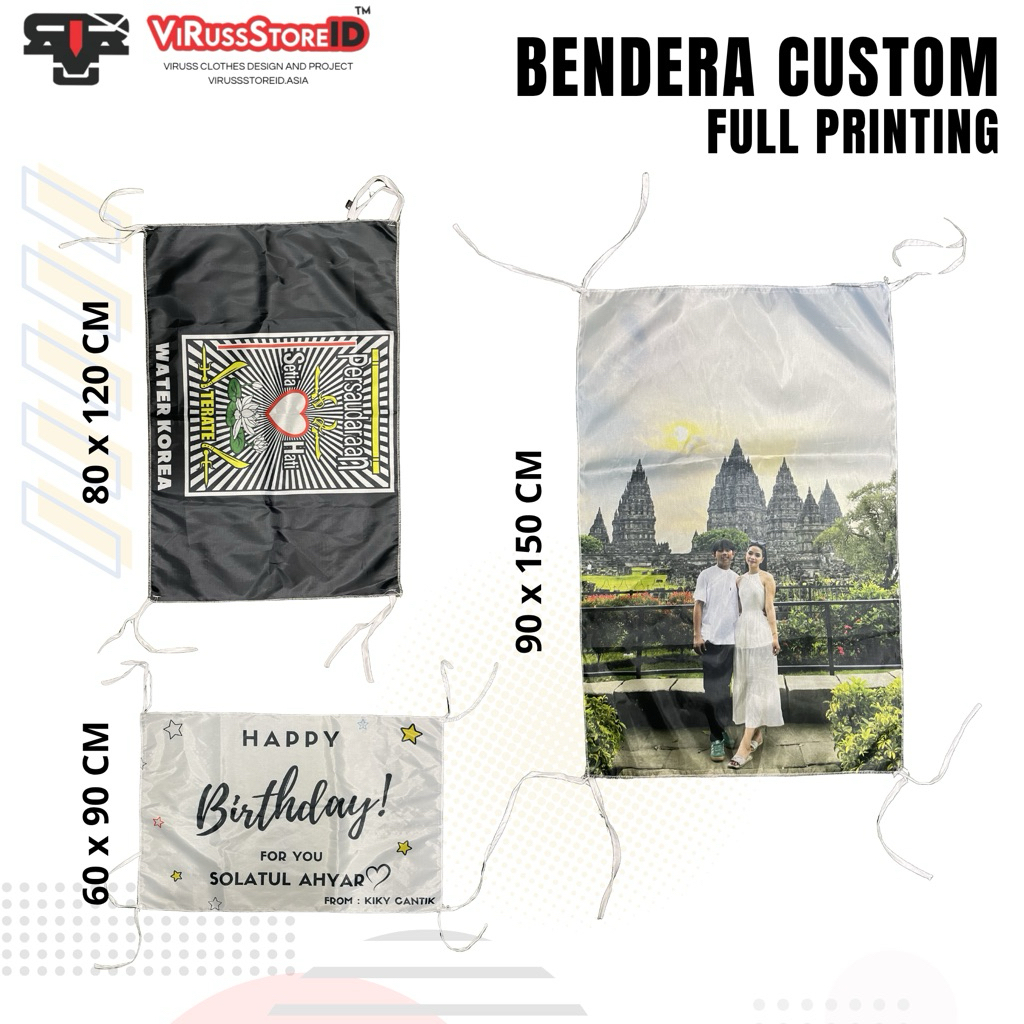 CUSTOM FLAG FULL PRINTING - ออกแบบฟรี