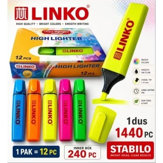ปากกาเน้นข้อความสี LINKO