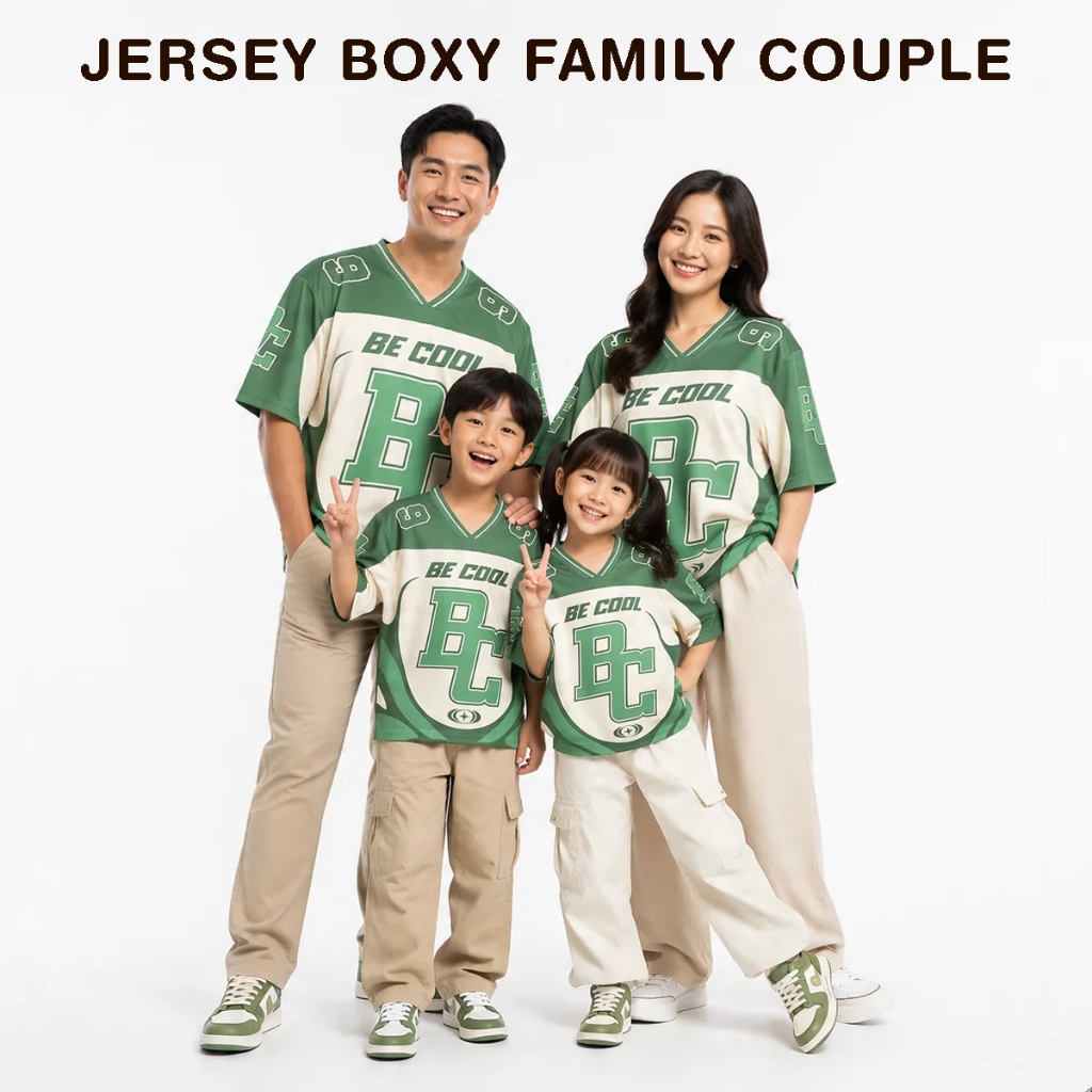 Boxy Oversize Y2K Style Couple Family Jersey T-Shirt, Smooth & Not Hot Jersey Material