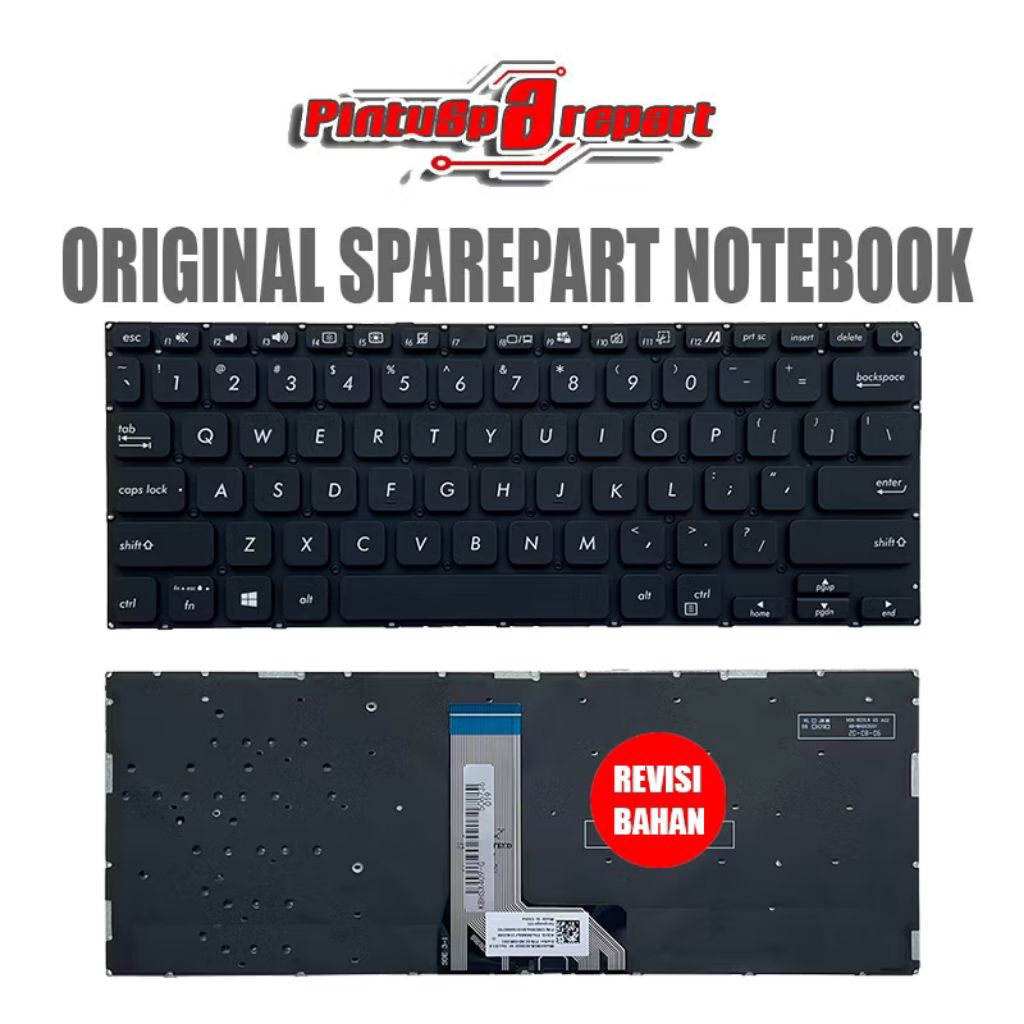 (สีดําของแท้) คีย์บอร์ดต้นฉบับ ASUS A1400 A1400E A1400K A1400EA A1400KA A1400EA-FHD323 X409 ใหม่สีดํ