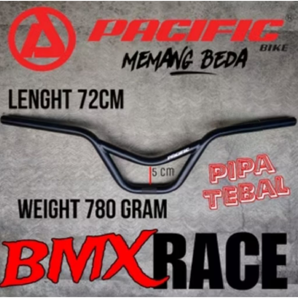 New Viral BMX แฮนด์บาร์ (M) 3 ซี่ จากแฮนด์จักรยาน Pacific BMX 20 รุ่นดัด (M) คุณภาพสีดําหนา