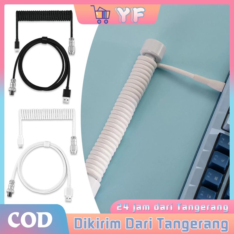 Type C C C Coiled Cable Mechanical Keyboard Aviator
