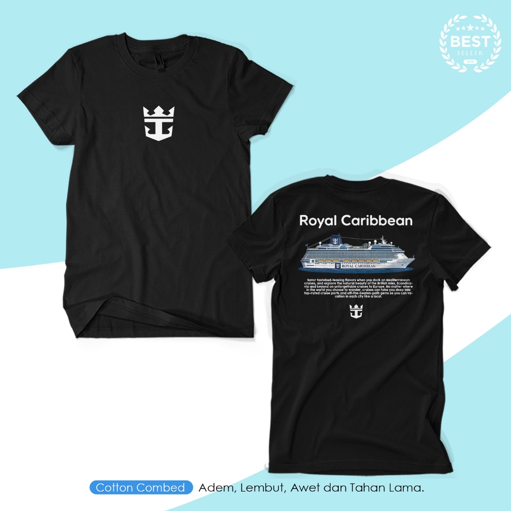 Royal Caribbean Cruise Travel เสื้อยืด Distro Cotton Combed 30s Graphic Tee KAOS KAGE