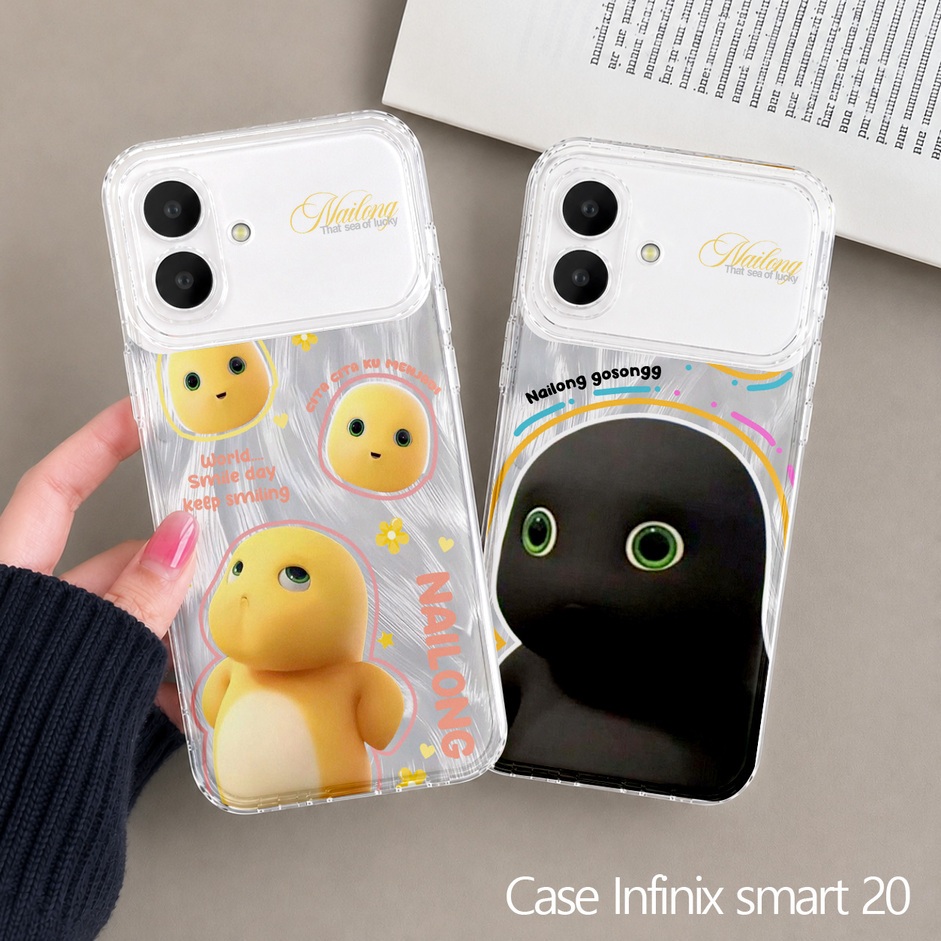 HP Infinix Smart 20 Clear Case ใหม่ล่าสุด 2026 - nailong Procamera Silicon Softcase - เคสโทรศัพท์กัน