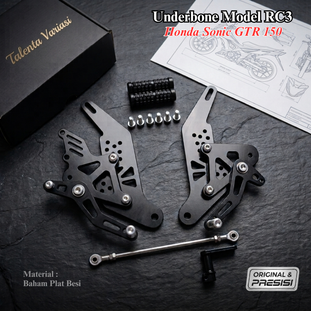 Underbone รุ่น RC3 Honda Sonic 150R & GTR 150R วัสดุแผ่นเหล็ก