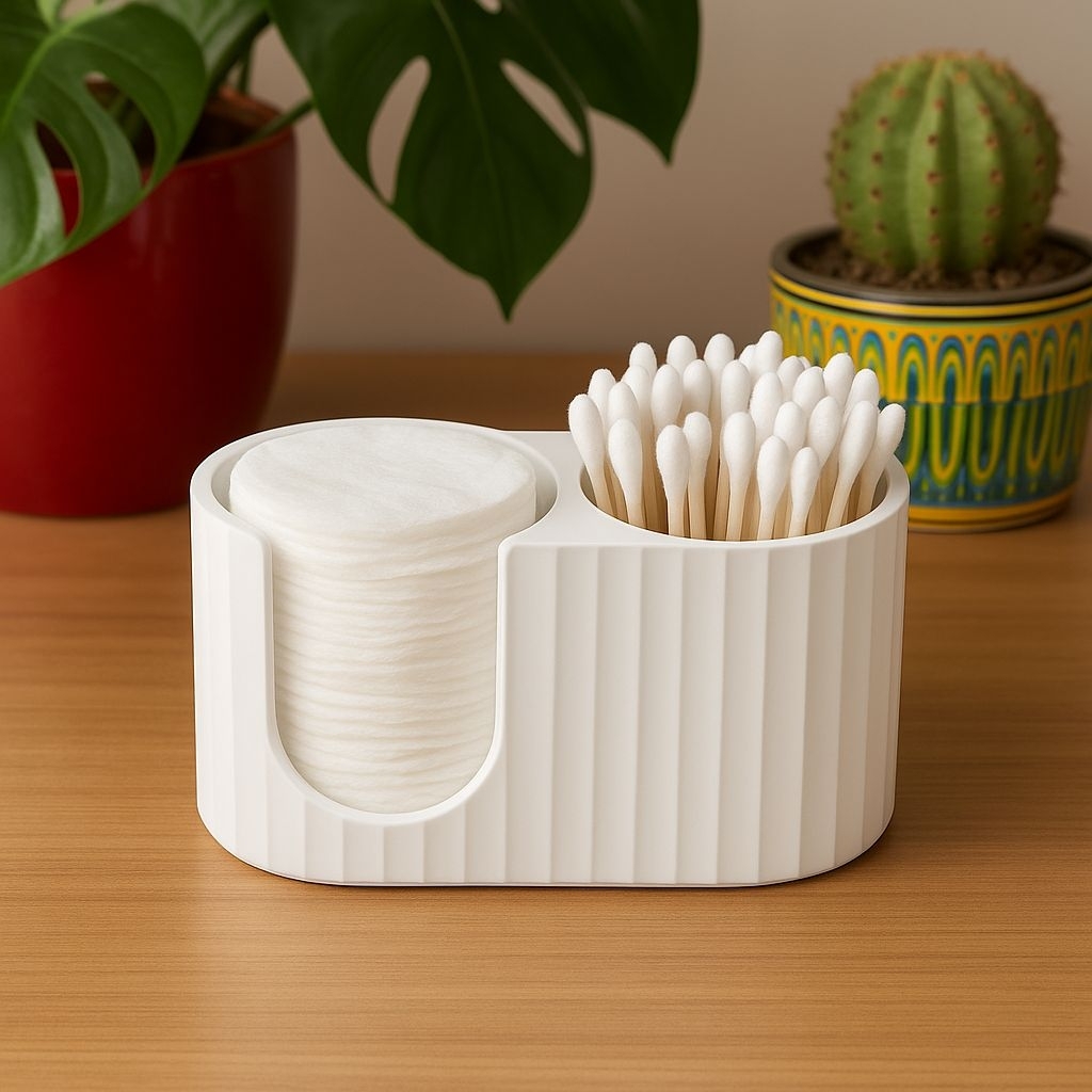 Q tips & ที่วางแผ่นรองซักผ้า Aesthetic Cotton Bud Storage Container