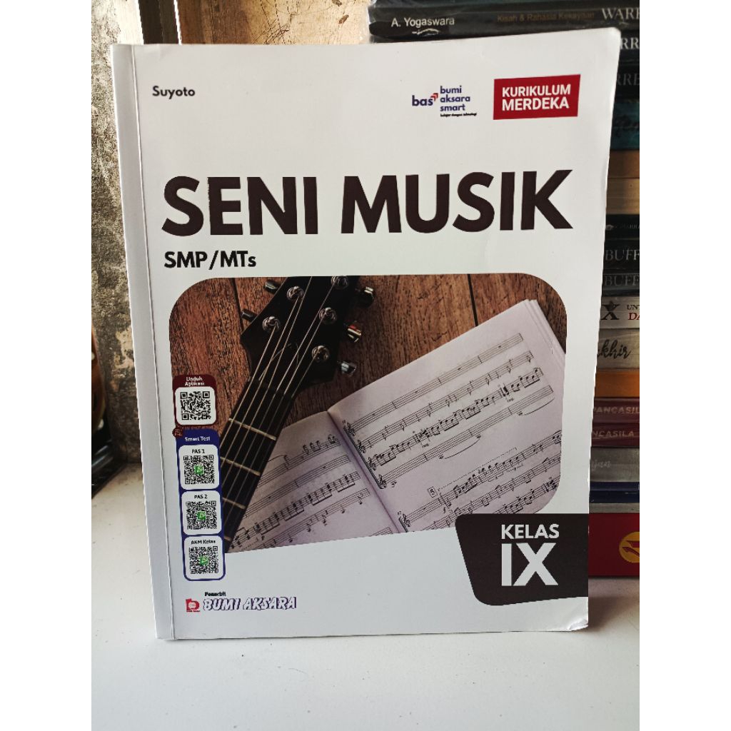 ต้นฉบับ USED MUSIC ART BOOK GRADE 3 IX 9 SMP INDEPENDENT CURRICUM SUYOTO BUMI AKSARA