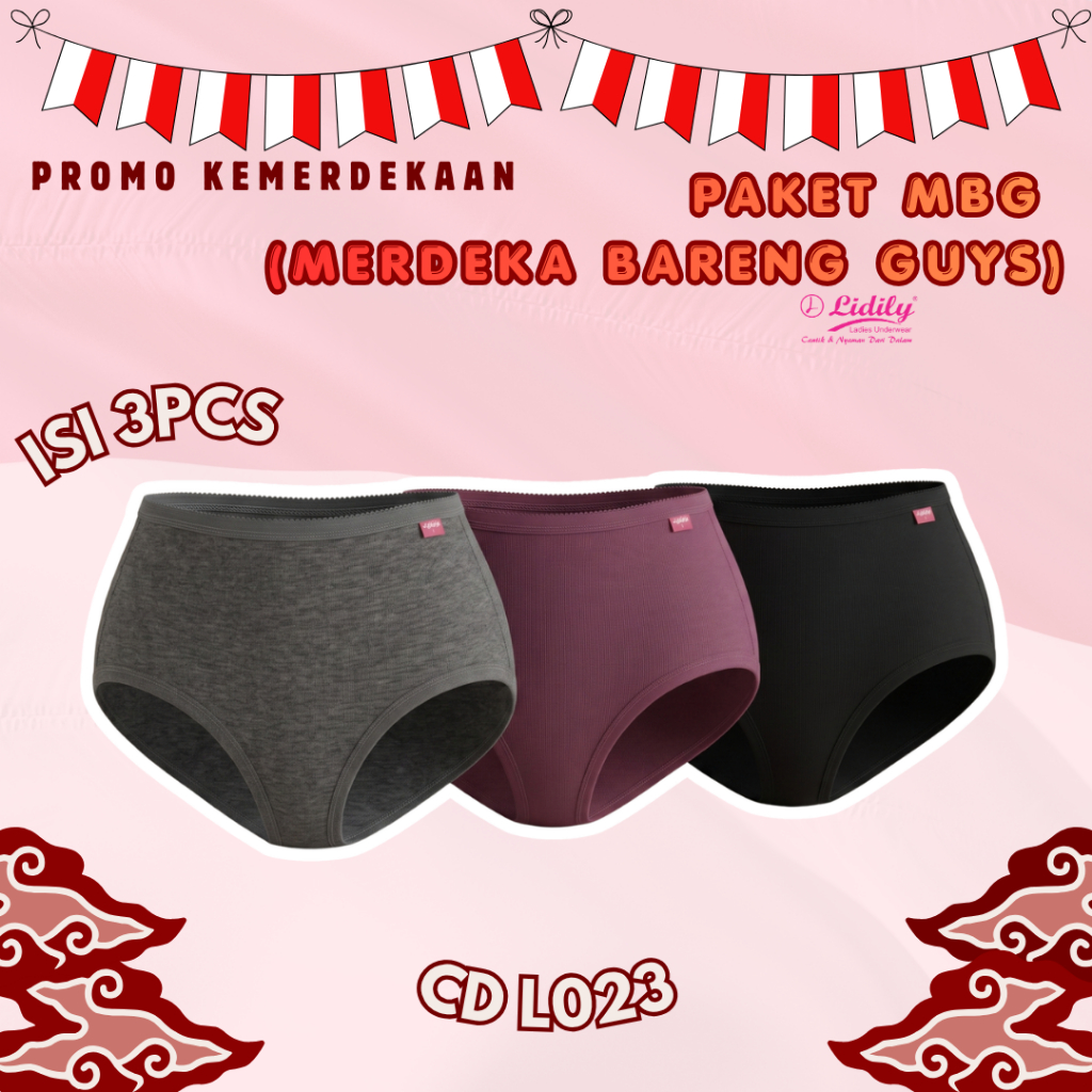 Lifily (3PCS) กางเกงผู้หญิงพรีเมี่ยม Cool นุ่ม ยืดหยุ่น หลังย่น Size M-3L CD L023