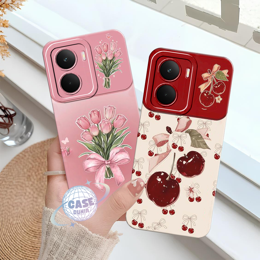 Softcase เข้ากันได้กับ Realme P3 5g - Realme P3 5g เคสยืดหยุ่น Procamera Case Bumper Flower Motif