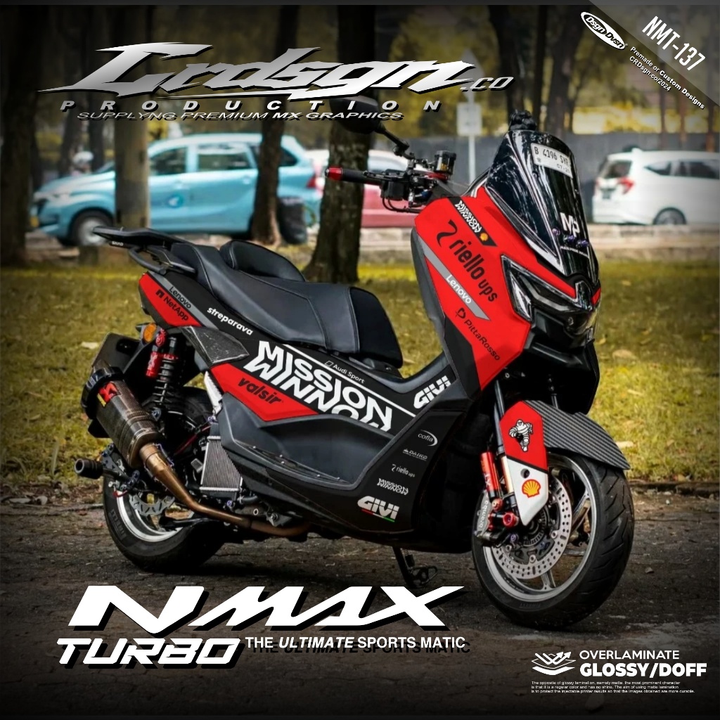 Yamaha NMAX TURBO NEO S Full body Decal สติกเกอร์ 2024 2025 Mission Winnow NMT 137 ออกแบบ