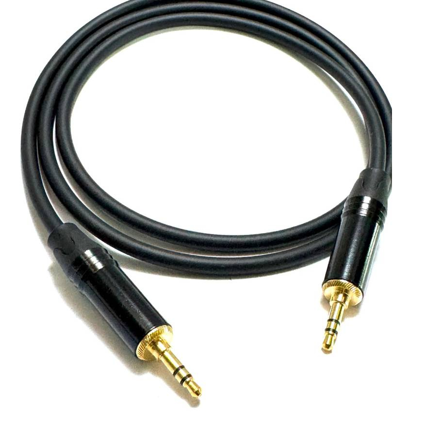 สาย aux Mogami 2552 ของแท้จากญี่ปุ่น 2 เมตร / สาย aux ยาว 3.5 มม. ถึง 3.5 มม. gold mogami jack aux
