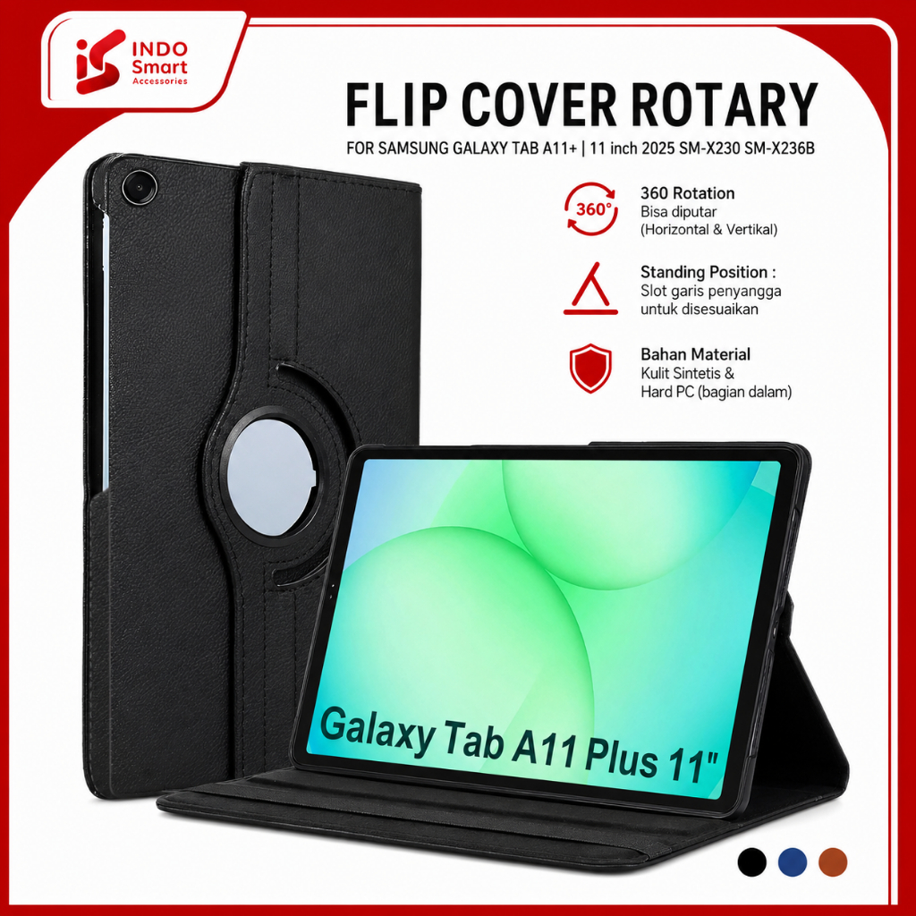 SAMSUNG ปลอก Galaxy Tab A11 Plus 5G | ซัมซุงแท็บ A11+ WiFi | 11 นิ้ว X230 X236B Rotary Case Flip Cov