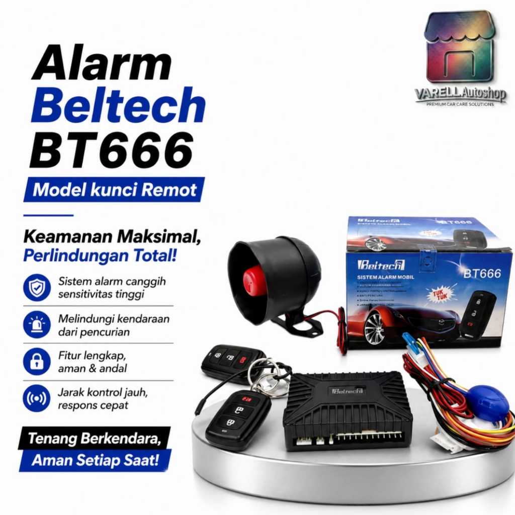 TOMBOL BT666 Car Alarm All new Avanza Xenia Veloz 3 ปุ่มเสียงตุ๊กตุ๊กตุ๊ก