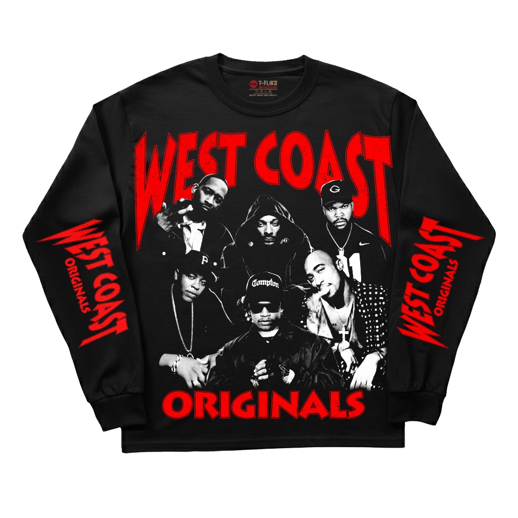 ทีเอฟไลซีเอส | WESTCOAST ORIGINALS LONG SLEEVE BAND LONGSLEEVE TSHIRT OVERSIZE UNISEX สีดํา