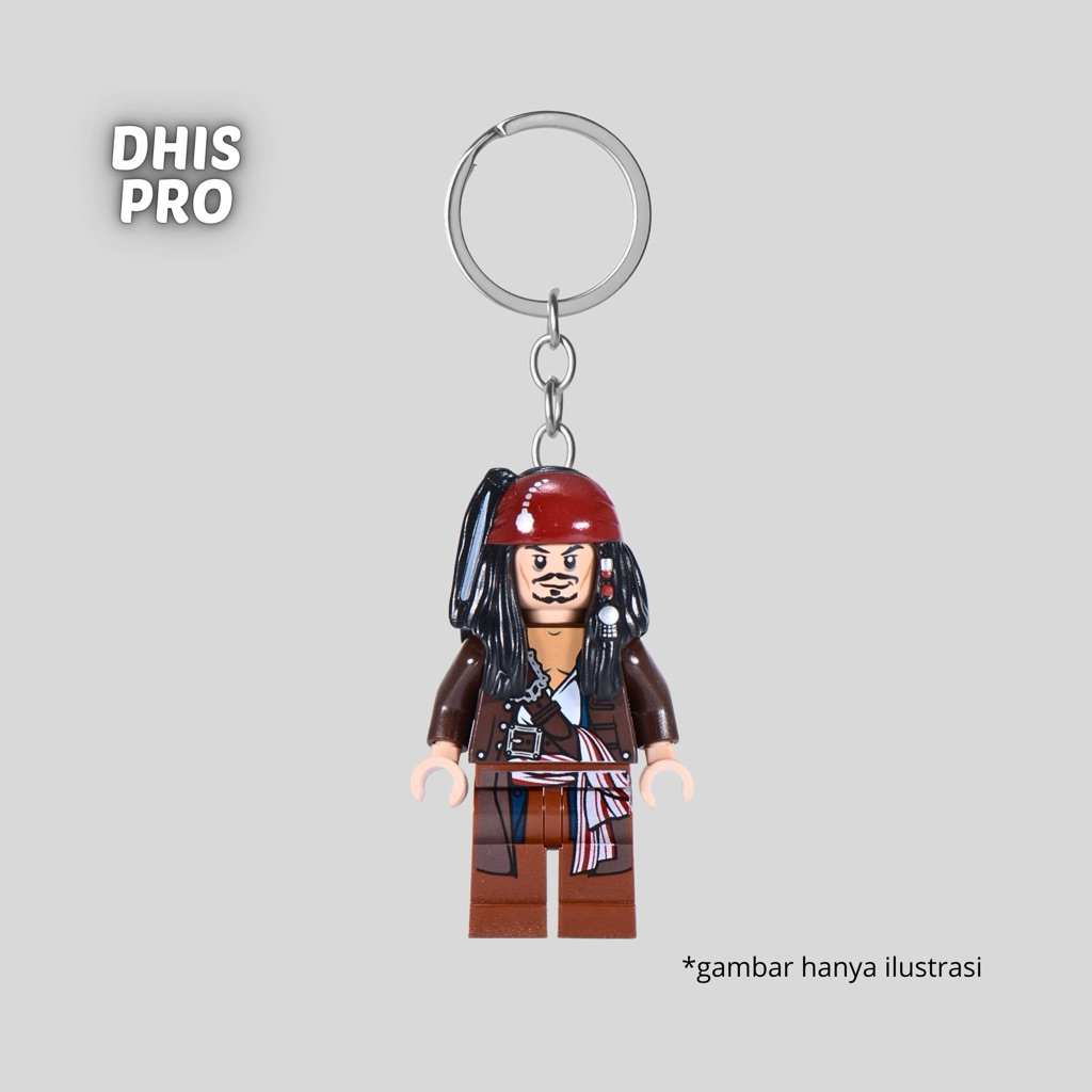 GANTUNGAN Dhis Project พวงกุญแจรูป Jack Sparrow Pirates Of The Caribbean